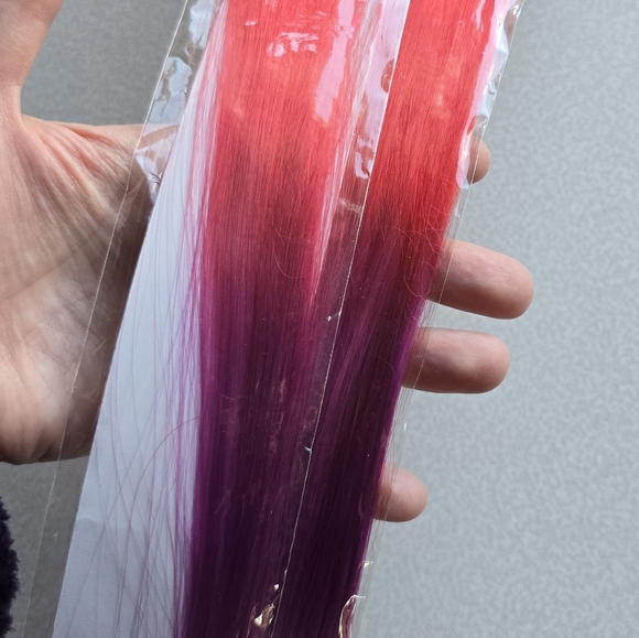 💇🏼♀️ Red & Purple Ombre Hair Clip Extensions - Picture 2 of 6